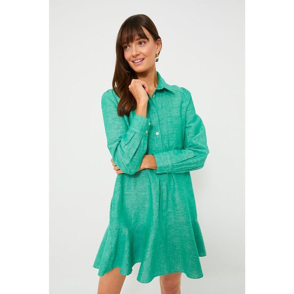 TUCKERNUCK Sea Green Callahan Shirt Dress Size M NWT Retail $148 Tuckernuck
